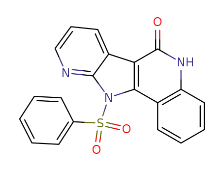 Molecular Structure of 278593-23-0 (11-(Phenylsulfonyl)-6,11-dihydro-5H-pyrido[3',2':4,5]pyrrolo[3,2-c]quinolin-6-one)