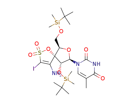 [1-[2',5'-bis-O-(tert-butyldimethylsilyl)-β-D-ribofuranosyl]thymine]-3'-spiro-5''-(4''-amino-3''-iodo-1'',2''-oxathiole-2'',2''-dioxide)