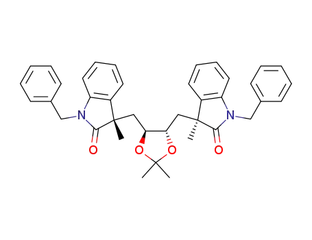 2H-Indol-2-one,
3,3'-[[(4S,5S)-2,2-dimethyl-1,3-dioxolane-4,5-diyl]bis(methylene)]bis[1,
3-dihydro-3-methyl-1-(phenylmethyl)-, (3S,3'S)-