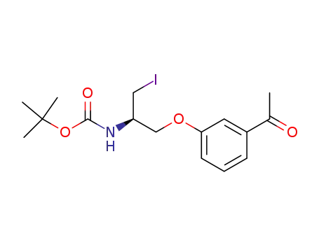 [2-(3-acetylphenoxy)-1-(iodomethyl)ethyl]carbamic acid tert-butyl ester