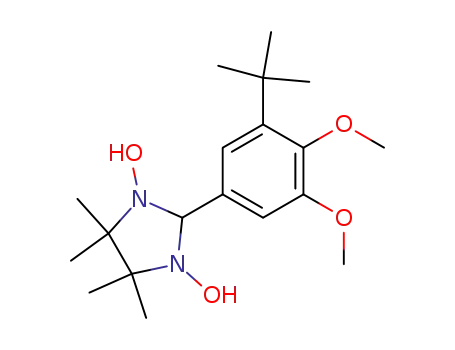 Molecular Structure of 501912-09-0 (2-(3-tert-butyl-4,5-dimethoxy-phenyl)-4,4,5,5-tetramethyl-imidazolidine-1,3-diol)