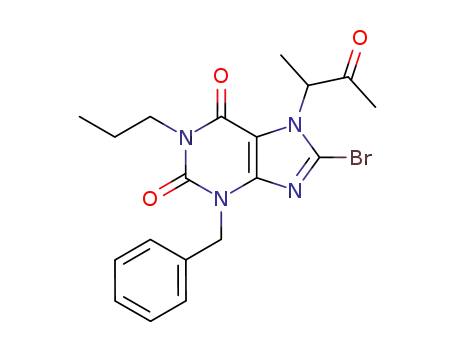 3-benzyl-8-bromo-7-(1-methyl-2-oxopropyl)-3,7-dihydropurine-2,6-dione