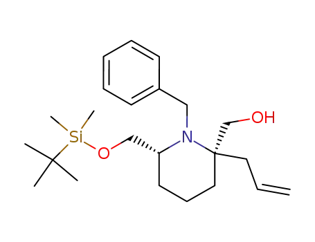 (2R,6R)-6-[[[(1,1-dimethylethyl)dimethylsilyl]oxy]methyl]-1-(phenylmethyl)-2-(2-propen-1-yl)-2-piperidinemethanol