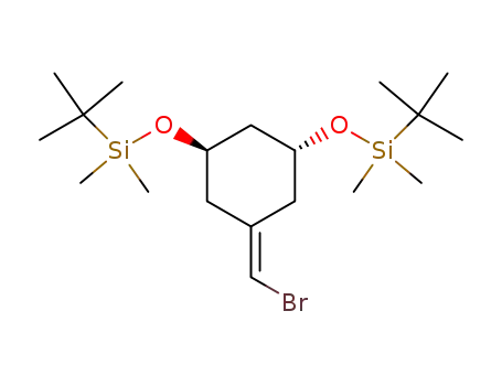 Molecular Structure of 387834-41-5 ((1R,3R)-5-(BROMOMETHYLENE)-1,3-BIS(TERT-BUTYLDIMETHYLSILYLOXY)CYCLOHEXANE)