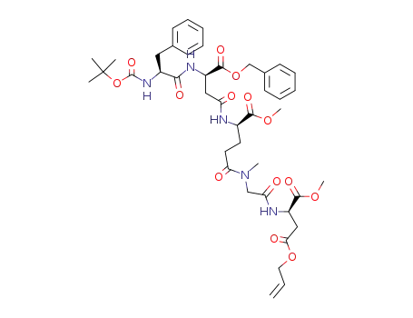 β-allyl (2S)-N-(tert-butoxycarbonyl)phenylalanyl-[α-benzyl (2R)-aspartyl]-β-[α-methyl (2R)-glutamyl]-γ-sarcosyl-[α-methyl (2R)-aspartate] tetraester