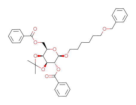 6-(phenylmethoxy)-1-hexyl 2,6-di-O-benzoyl-3,4-O-isopropylidene-β-D-galactopyranoside