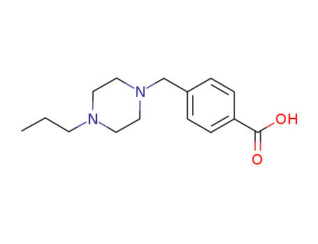 Molecular Structure of 208754-40-9 (Benzoic acid, 4-[(4-propyl-1-piperazinyl)methyl]-)