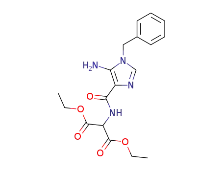 diethyl 2-<N-(5-amino-1-benzylimidazolyl-4-carbonyl)amino>malonate