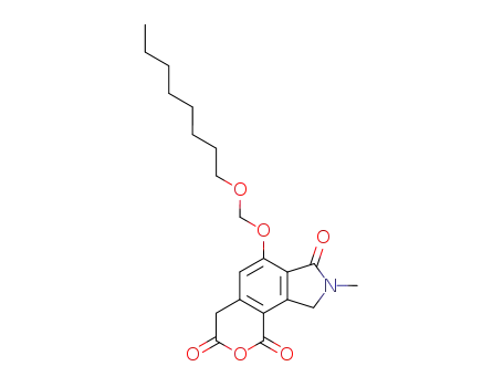 Molecular Structure of 649774-70-9 (Pyrano[3,4-e]isoindole-1,3,7(4H)-trione,
8,9-dihydro-8-methyl-6-[(octyloxy)methoxy]-)