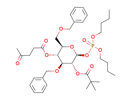 dibutyl 3,6-di-O-benzyl-4-O-levulinyl-2-O-pivaloyl-β-D-glucopyranosyl phosphate