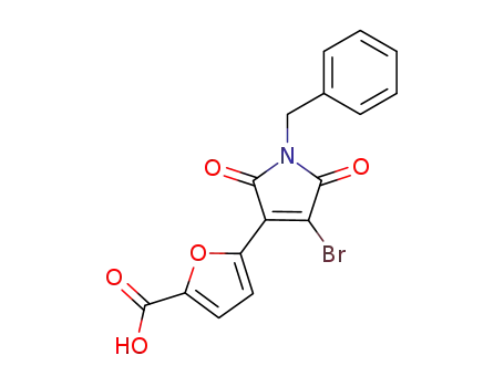 4-bromo-3-[5-(carboxy)fur-2-yl]-2,5-dihydro-1-benzyl-1H-pyrrole-2,5-dione