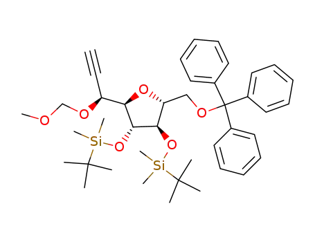 (2R,3R,4R,5R)-3,4-di-tert-butyldimethylsilyloxy-2-[(1S)-(1-methoxymethyloxy)ethynyl]-5-(1-trityloxymethyl)tetrahydrofuran