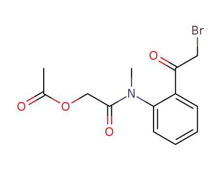 Molecular Structure of 437655-89-5 (2-(acetyloxy)-N-[2-(2-bromoacetyl)phenyl]-N-methylacetamide)