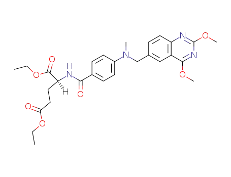Molecular Structure of 118111-78-7 ((S)-2-{4-[(2,4-Dimethoxy-quinazolin-6-ylmethyl)-methyl-amino]-benzoylamino}-pentanedioic acid diethyl ester)