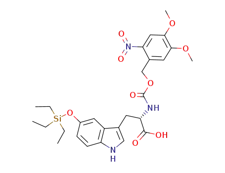 Molecular Structure of 185629-95-2 (L-Tryptophan,
N-[[(4,5-dimethoxy-2-nitrophenyl)methoxy]carbonyl]-5-[(triethylsilyl)oxy]-)