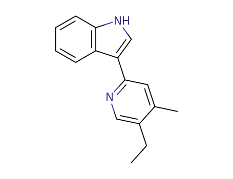 Molecular Structure of 74300-05-3 (1H-Indole, 3-(5-ethyl-4-methyl-2-pyridinyl)-)