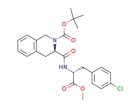 2(1H)-Isoquinolinecarboxylic acid,
3-[[[(1R)-1-[(4-chlorophenyl)methyl]-2-methoxy-2-oxoethyl]amino]carbon
yl]-3,4-dihydro-, 1,1-dimethylethyl ester, (3R)-