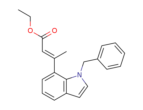 2-Butenoic acid, 3-[1-(phenylmethyl)-1H-indol-7-yl]-, ethyl ester, (2E)-