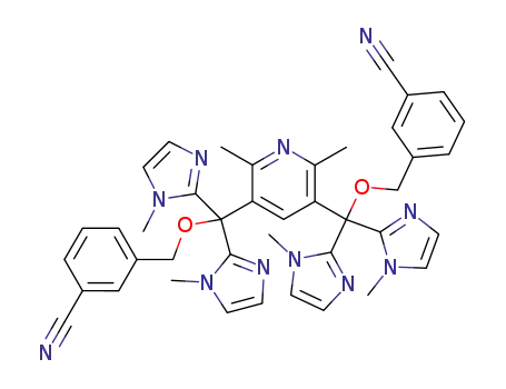 2,6-dimethyl-3,5-bis[di(1-methyl-2-imidazolyl)(3-cyanobenzyloxy)methyl]pyridine