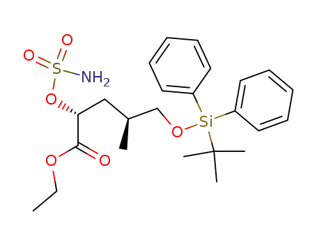 (2R,4S)-5-(tert-Butyl-diphenyl-silanyloxy)-4-methyl-2-sulfamoyloxy-pentanoic acid ethyl ester