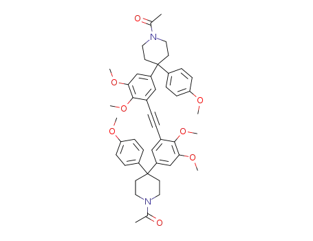 1-[4-(3-{5-[1-Acetyl-4-(4-methoxy-phenyl)-piperidin-4-yl]-2,3-dimethoxy-phenylethynyl}-4,5-dimethoxy-phenyl)-4-(4-methoxy-phenyl)-piperidin-1-yl]-ethanone