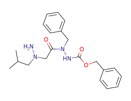 Molecular Structure of 827337-77-9 (Hydrazinecarboxylic acid,
2-[[1-(2-methylpropyl)hydrazino]acetyl]-2-(phenylmethyl)-, phenylmethyl
ester)