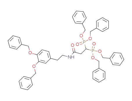 tetrabenzyl 3-oxo-3-[2-(3,4-dibenzyloxyphenyl)ethylamino]propane-1,1-bisphosphonate