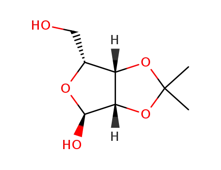 Molecular Structure of 4099-88-1 (2,3-O-Isopropylidene-D-ribofuranose)