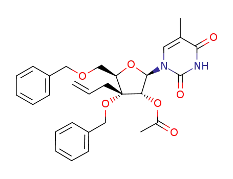 1-(2-O-Acetyl-3-C-allyl-3,5-di-O-benzyl-β-D-ribofuranosyl)thymine