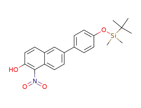 Molecular Structure of 550998-20-4 (6-[4-(tert-butyldimethylsilanyloxy)phenyl]-1-nitro-2-naphthol)