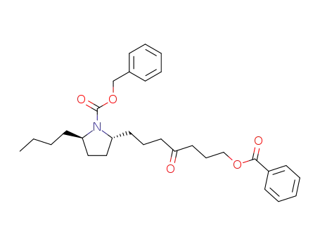 (2R,5R)-1-[(Benzyloxy)carbonyl]-2-butyl-5-(4-hydroxo-7-benzoyloxyheptyl)pyrrolidine