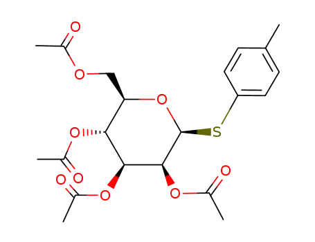 Molecular Structure of 358681-69-3 (p-methylphenyl 2,3,4,6-tetra-O-acetyl-1-thio-β-D-mannopyranoside)