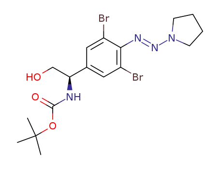 {1-[3,5-dibromo-4-(pyrrolidin-1-ylazo)-phenyl]-2-hydroxy-ethyl}-carbamic acid <i>tert</i>-butyl ester