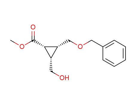 Cyclopropanecarboxylic acid,
2-(hydroxymethyl)-3-[(phenylmethoxy)methyl]-, methyl ester, (1S,2S,3R)-