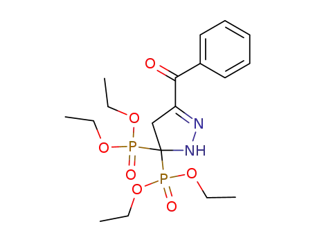 Molecular Structure of 132508-02-2 (tetraethyl [3-(phenylcarbonyl)-4,5-dihydro-1H-pyrazole-5,5-diyl]bis(phosphonate))
