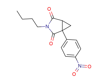 Molecular Structure of 93579-72-7 (3-Azabicyclo[3.1.0]hexane-2,4-dione, 3-butyl-1-(4-nitrophenyl)-)