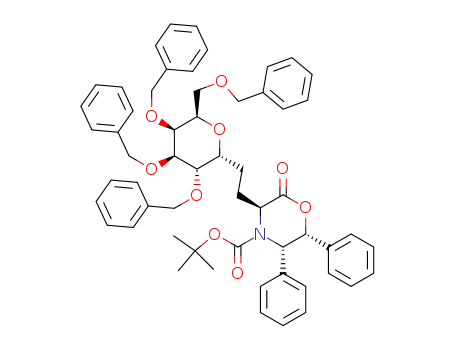 (3S,5S,6R)-3-(2'-(2,3,4,6-tetra-O-benzyl-α-D-galactopyranosyl)ethyl)-4-(tert-butoxycarbonyl)-5,6-diphenyl-2,3,5,6-tetrahydro-4H-1,4-oxazin-2-one