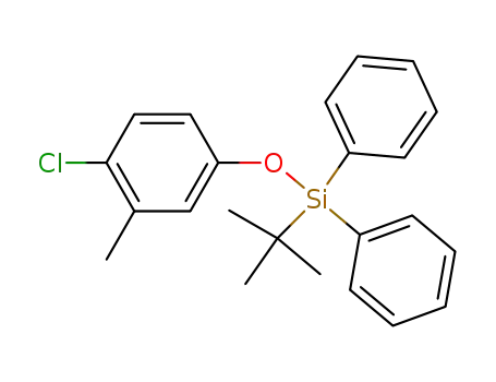 Molecular Structure of 350604-58-9 (tetr-butyl(4-chloro-3-methylphenoxy)diphenylsilane)