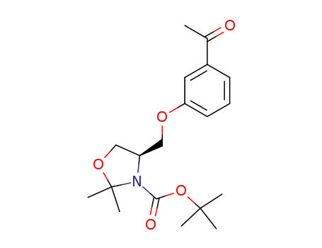4-(3-acetylphenoxymethyl)-2,2-dimethyloxazolidine-3-carboxylic acid tert-butyl ester