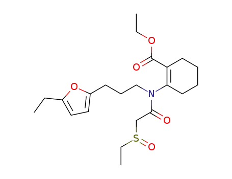 1-Cyclohexene-1-carboxylic acid,
2-[[3-(5-ethyl-2-furanyl)propyl][(ethylsulfinyl)acetyl]amino]-, ethyl ester