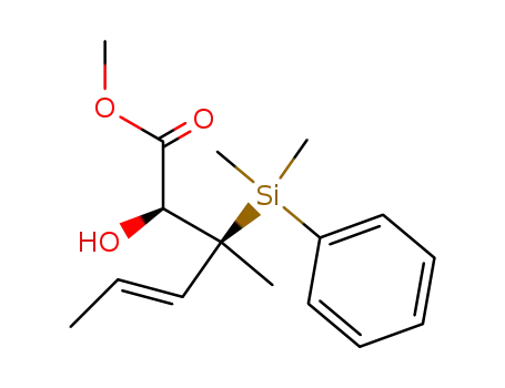 (E)-(2S,3S)-3-(dimethyl-phenyl-silanyl)-2-hydroxy-3-methyl-hex-4-enoic acid methyl ester