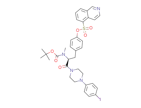 5-Isoquinolinesulfonic acid,
4-[(2S)-2-[[(1,1-dimethylethoxy)carbonyl]methylamino]-3-[4-(4-iodophen
yl)-1-piperazinyl]-3-oxopropyl]phenyl ester