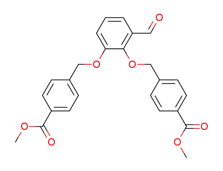Molecular Structure of 224950-42-9 (Benzoic acid, 4,4'-[(3-formyl-1,2-phenylene)bis(oxymethylene)]bis-,
dimethyl ester)