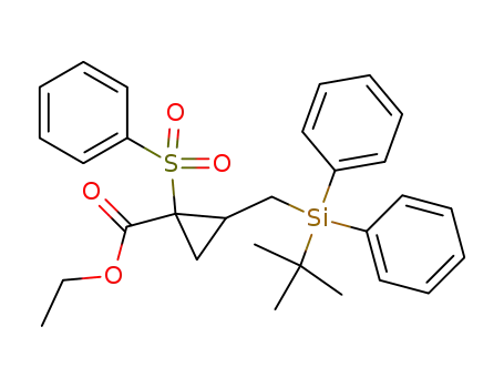 1-benzenesulfonyl-2-[(<i>tert</i>-butyl-diphenyl-silanyl)-methyl]-cyclopropanecarboxylic acid ethyl ester
