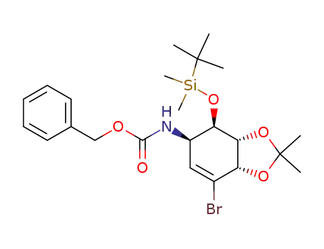 [(3aR,4R,5R,7aS)-7-Bromo-4-(tert-butyl-dimethyl-silanyloxy)-2,2-dimethyl-3a,4,5,7a-tetrahydro-benzo[1,3]dioxol-5-yl]-carbamic acid benzyl ester