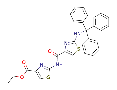 ethyl 2-[2-(triphenylmethylamino)-1,3-thiazole-4-carboxamido]-1,3-thiazole-4-carboxylate
