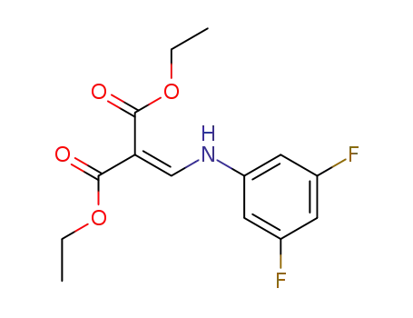 Molecular Structure of 185010-69-9 (DIETHYL 2-[(3,5-DIFLUOROANILINO)METHYLENE]MALONATE)