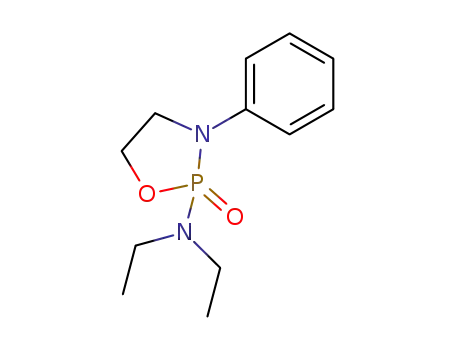 Molecular Structure of 66850-41-7 (1,3,2-Oxazaphospholidin-2-amine, N,N-diethyl-3-phenyl-, 2-oxide)