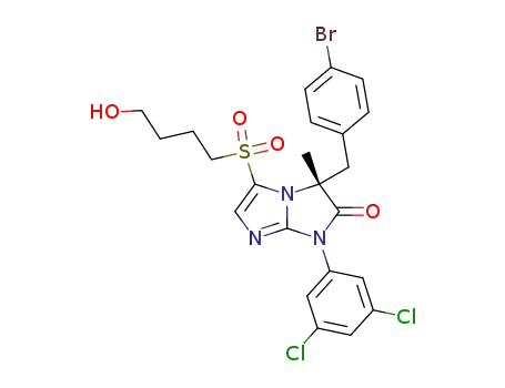3-(4-bromo-benzyl)-1-(3,5-dichloro-phenyl)-5-(4-hydroxy-butane-1-sulfonyl)-3-methyl-1<i>H</i>-imidazo[1,2-<i>a</i>]imidazol-2-one