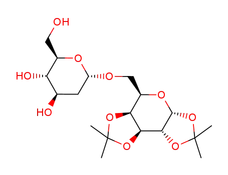 Molecular Structure of 50705-75-4 ((2R,3S,4R,6S)-2-Hydroxymethyl-6-((3aR,5R,5aS,8aS,8bR)-2,2,7,7-tetramethyl-tetrahydro-bis[1,3]dioxolo[4,5-b;4',5'-d]pyran-5-ylmethoxy)-tetrahydro-pyran-3,4-diol)